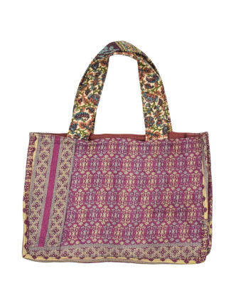 Elegantní plážová taška, fialovo-béžová, rozměr 48x13x34 + 34cm ucha