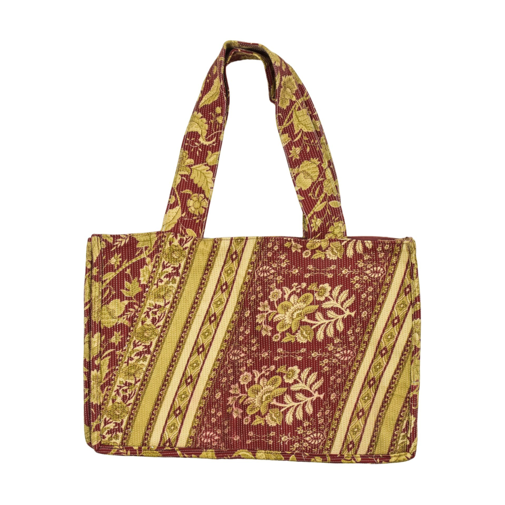Elegantní plážová taška, červeno-béžová, rozměr 48x13x34 + 34cm ucha