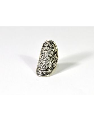 Velký prsten Ganéša, postříbřený (10µm)