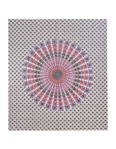 Přehoz přes postel, "Barmeri round", mandala, 202x230cm
