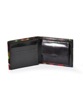 Kožená peněženka "elephant nama", černá, 10,5x8,5cm