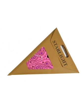 Růžový papírový lampion hvězda "Psychedelic", 9 cípů, 60cm