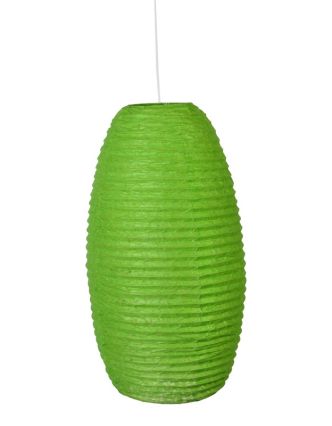 Zelený papírový lampion vosí hnízdo, ruční papír, 29x50cm