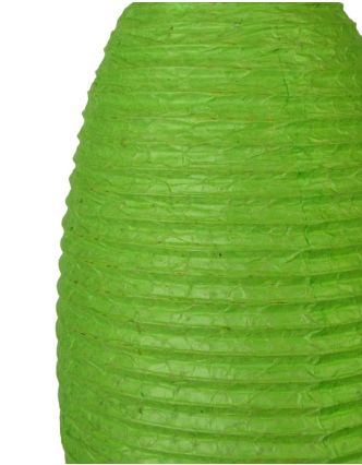 Zelený papírový lampion vosí hnízdo, ruční papír, 29x50cm
