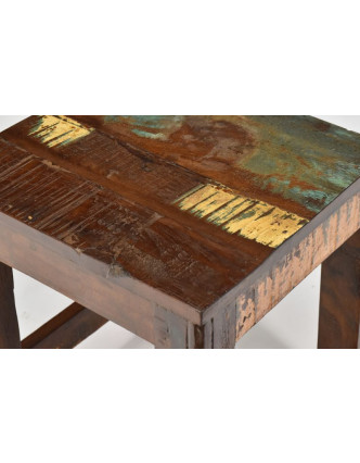 Stolička z recyklovaného dřeva, 25x26x29cm