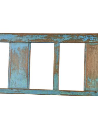 Stará teaková lavice, modrá patina, 158x54x93cm