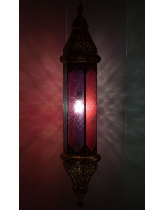 Arabská lampa, multibarevná, mosaz, ruční práce, cca 138x28cm