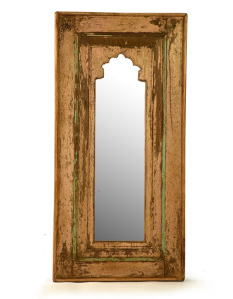 Zrcadlo v rámu z recyklovaného teakového dřeva, 36x74x4cm