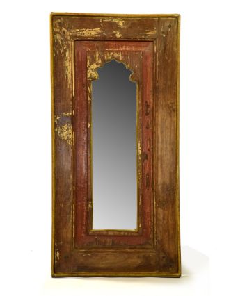 Zrcadlo v rámu z recyklovaného teakového dřeva, 38x78x4cm