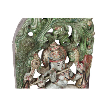 Krišna, dřevěná socha, 47cm