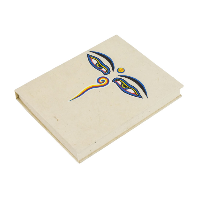 Notes, "Buddhovy oči", ruční rýžový papír 13x17x2cm, 45 listů