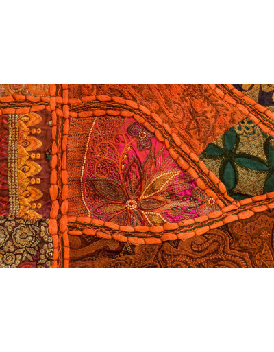 Závěs nad dveře oblouk, patchwork, Rajastan, ruční výšivka, 190x96cm