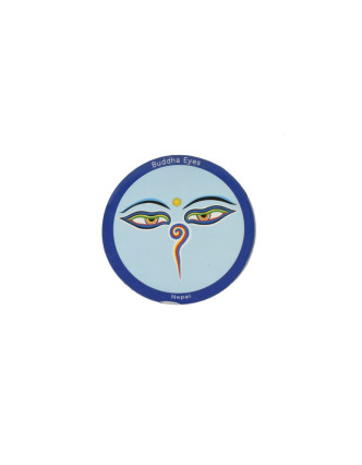 Magnetka Buddha Eyes, modrá, průměr cca 7cm