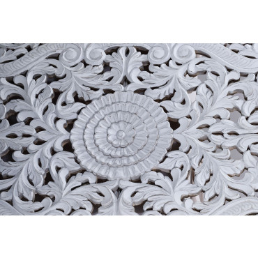 Ručně vyřezaná mandala z mangového dřeva, 150x5x75cm