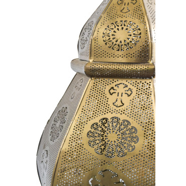 Kovová lampa v orientálním stylu, zlatá barva, uvnitř zlatá, 34x55cm