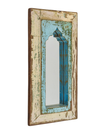 Zrcadlo v rámu z teakového dřeva, 23x4x45cm