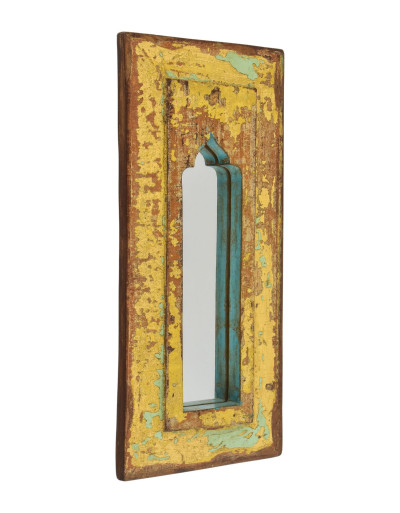 Zrcadlo v rámu z teakového dřeva, 19x3x43cm