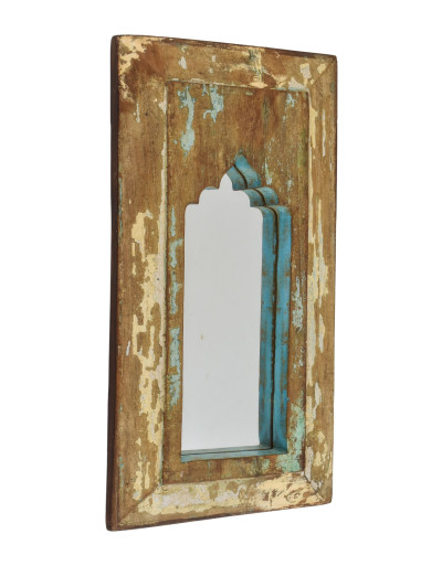 Zrcadlo v rámu z teakového dřeva, 23x4x44cm