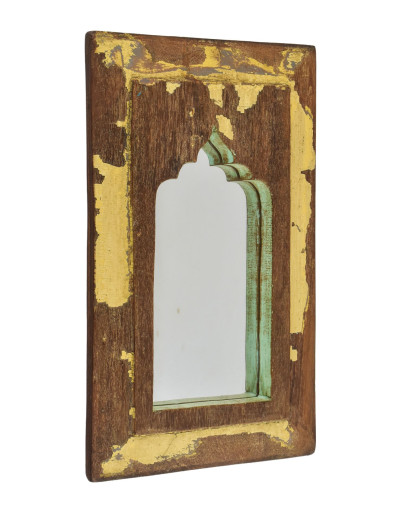Zrcadlo v rámu z teakového dřeva, 25x3x43cm