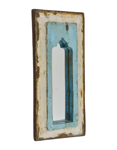 Zrcadlo v rámu z teakového dřeva, 20x4x44cm