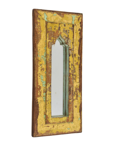 Zrcadlo v rámu z teakového dřeva, 19x3x43cm