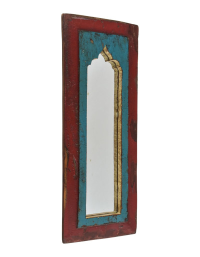 Zrcadlo v rámu z teakového dřeva, 22x3x56cm