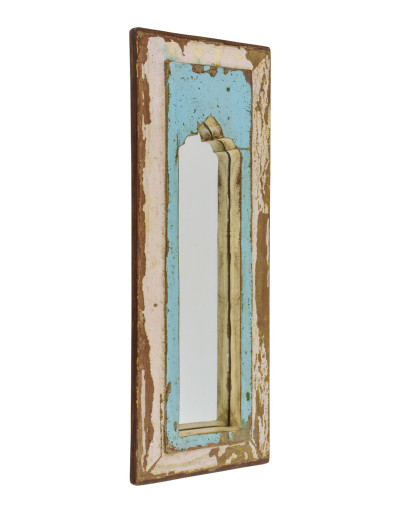 Zrcadlo v rámu z teakového dřeva, 22x4x63cm