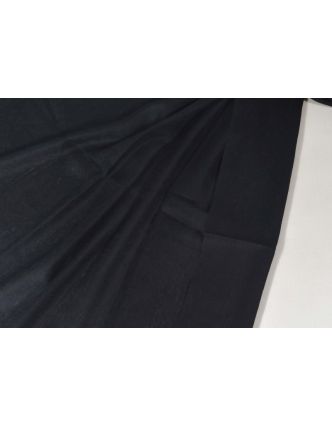 Černá pašmína s jemným paisley vzorem, 80x210cm