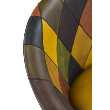 Barová stolička s opěrátkem, kůže, 61x50x102cm