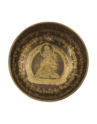 Tibetská mísa, "Gulpa", gravírovaná s designem, průměr 15cm