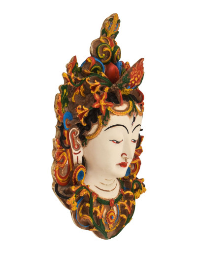 Maska White Tara, ručně malovaná, 19x12x31cm
