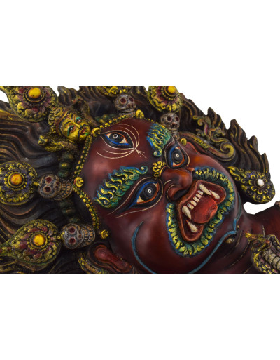 Maska Bhairab, ručně malovaná, pryskyřice, 26x12x33cm