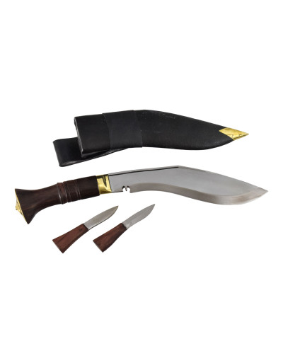 Khukri nůž, "Nepal Police", 9", dřevěná rukojeť, nůž 36cm, čepel 23cm
