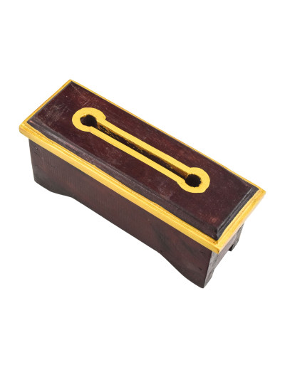 Krabička na pálení vonných tyčinek, vyřezávaná, malovaná, 19x6x9cm