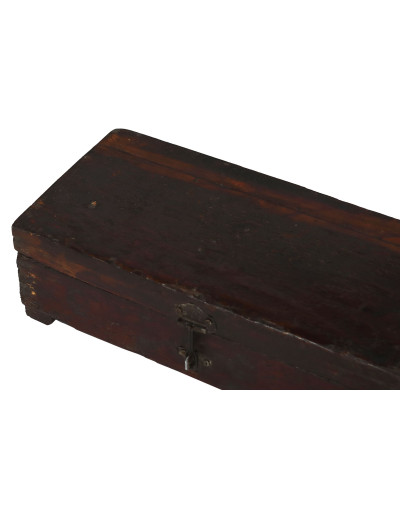 Stará truhlička z teakového dřeva, 38x18x11cm