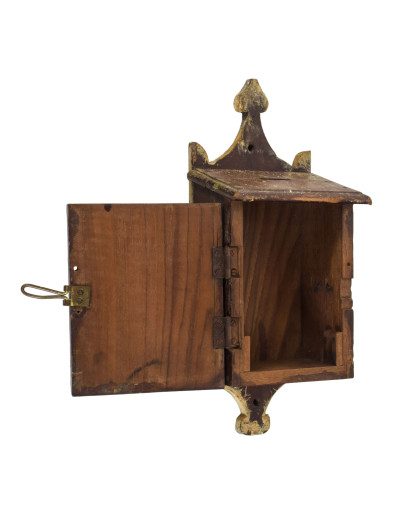 Starožitná dřevěná kasička,12x8x16cm, 14x9x32cm