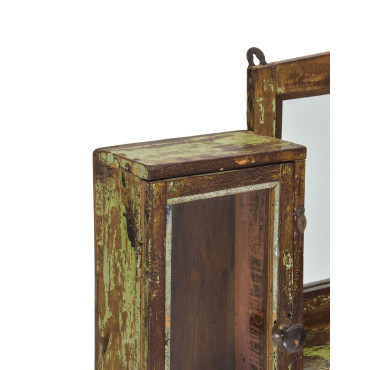 Staré zrcadlo s poličkou, 63x9x49cm