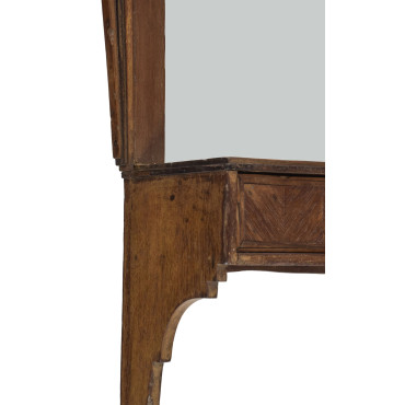 Staré zrcadlo s poličkou, 36x14x68cm