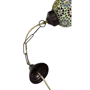 Skleněná mozaiková lampa, 15x30cm