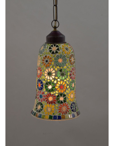 Skleněná mozaiková lampa, 15x30cm