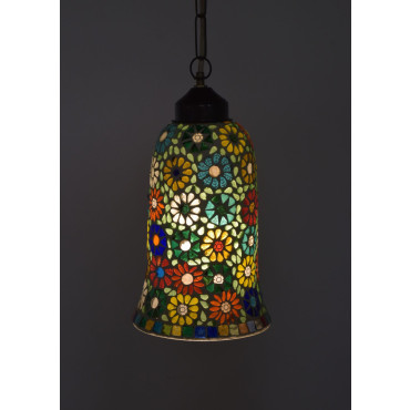 Skleněná mozaiková lampa, 15x30cm