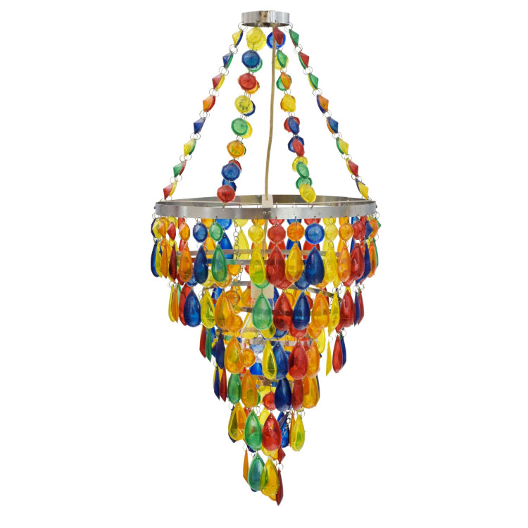 Ozdobné stínidlo, multibarevné korálky, 80cm