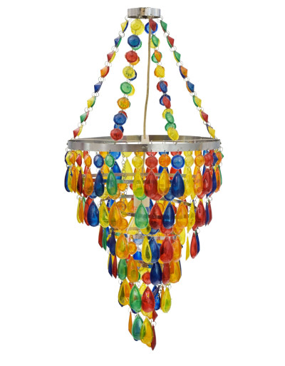 Ozdobné stínidlo, multibarevné korálky, 80cm
