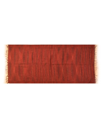 Pruhovaný šál, tmavě červený, 100x200cm
