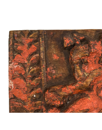 Dřevěný panel ze starého portálu, Ganéš, 22x4x12cm
