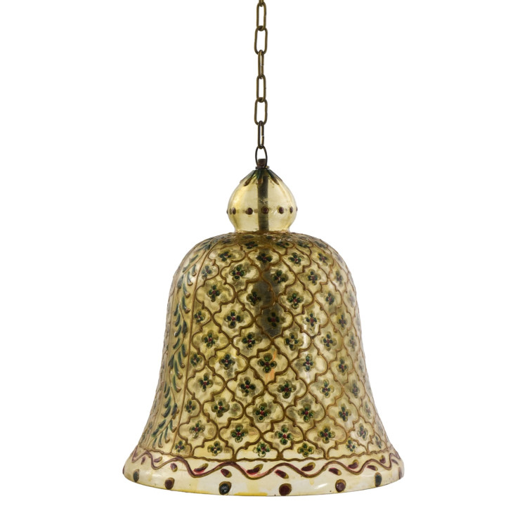 Skleněná lampa v orientálním stylu, ručně malovaná, 24x33cm