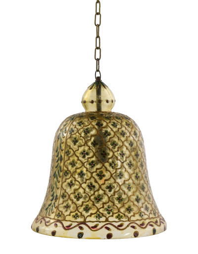Skleněná lampa v orientálním stylu, ručně malovaná, 24x33cm