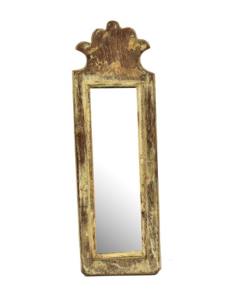 Zrcadlo v rámu z antik dřeva, 12x38x3cm