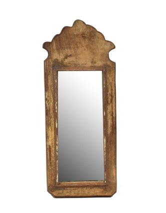 Zrcadlo v rámu z antik dřeva, 15x37x3cm