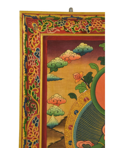Zelená Tára, ručně malovaný obraz, 76x97cm